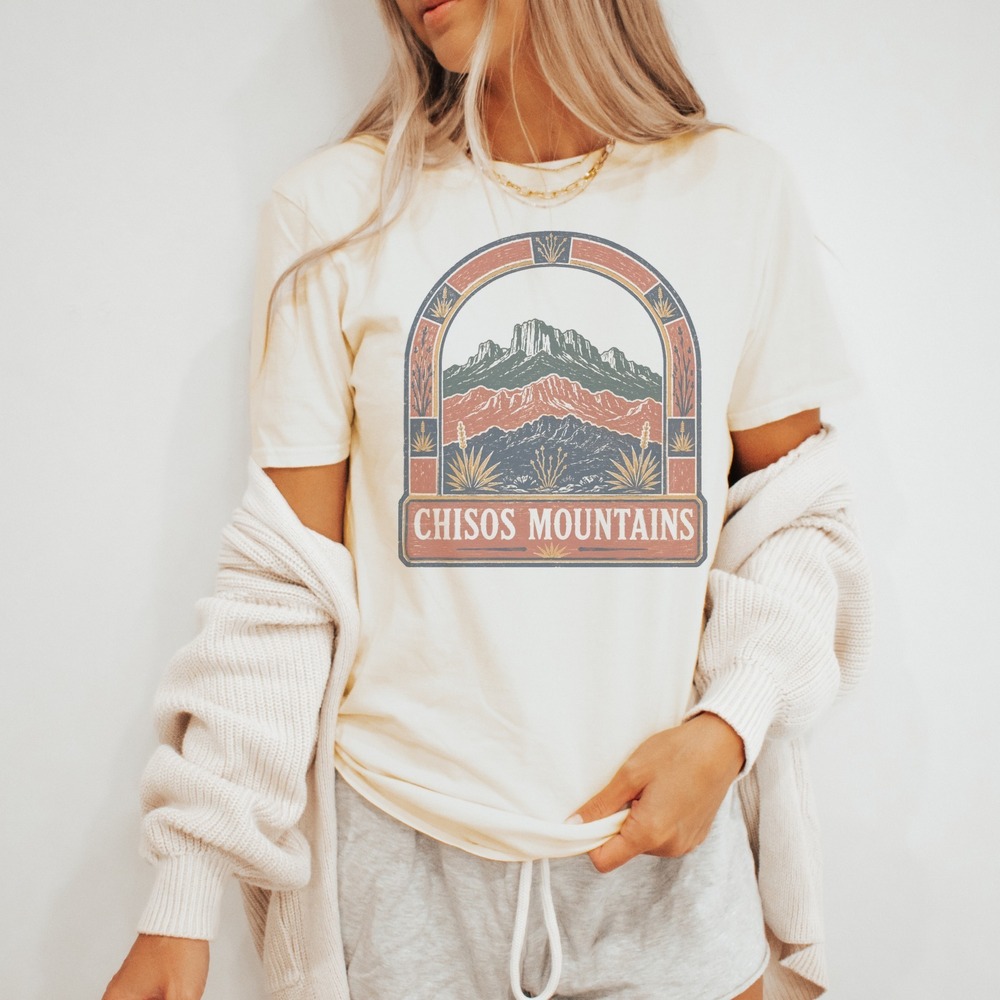 Chisos Mountains Retro Graphic Tee Nature Inspired Design